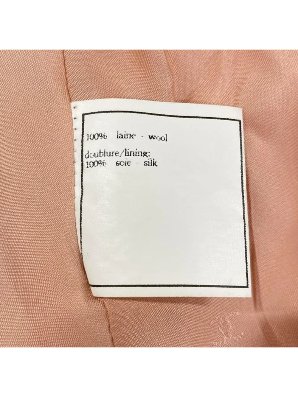 Chanel Jacket M Pink Long Sleeve CC Logo Button Double Wool